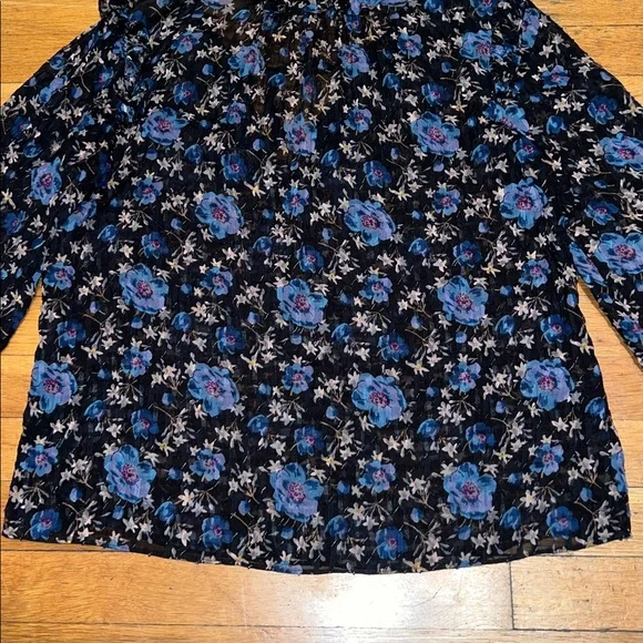 Rebecca Taylor Solstice Floral Pullover Silk Blouse, size 2 / Small - Picture 13 of 15